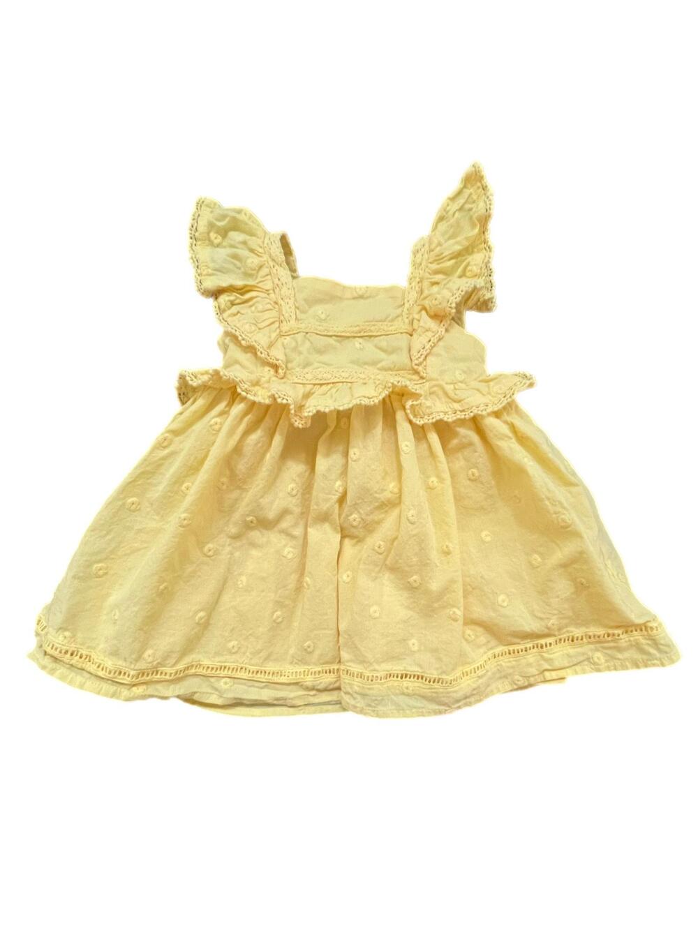 Flapdoodles Yellow Baby Dress - 12m